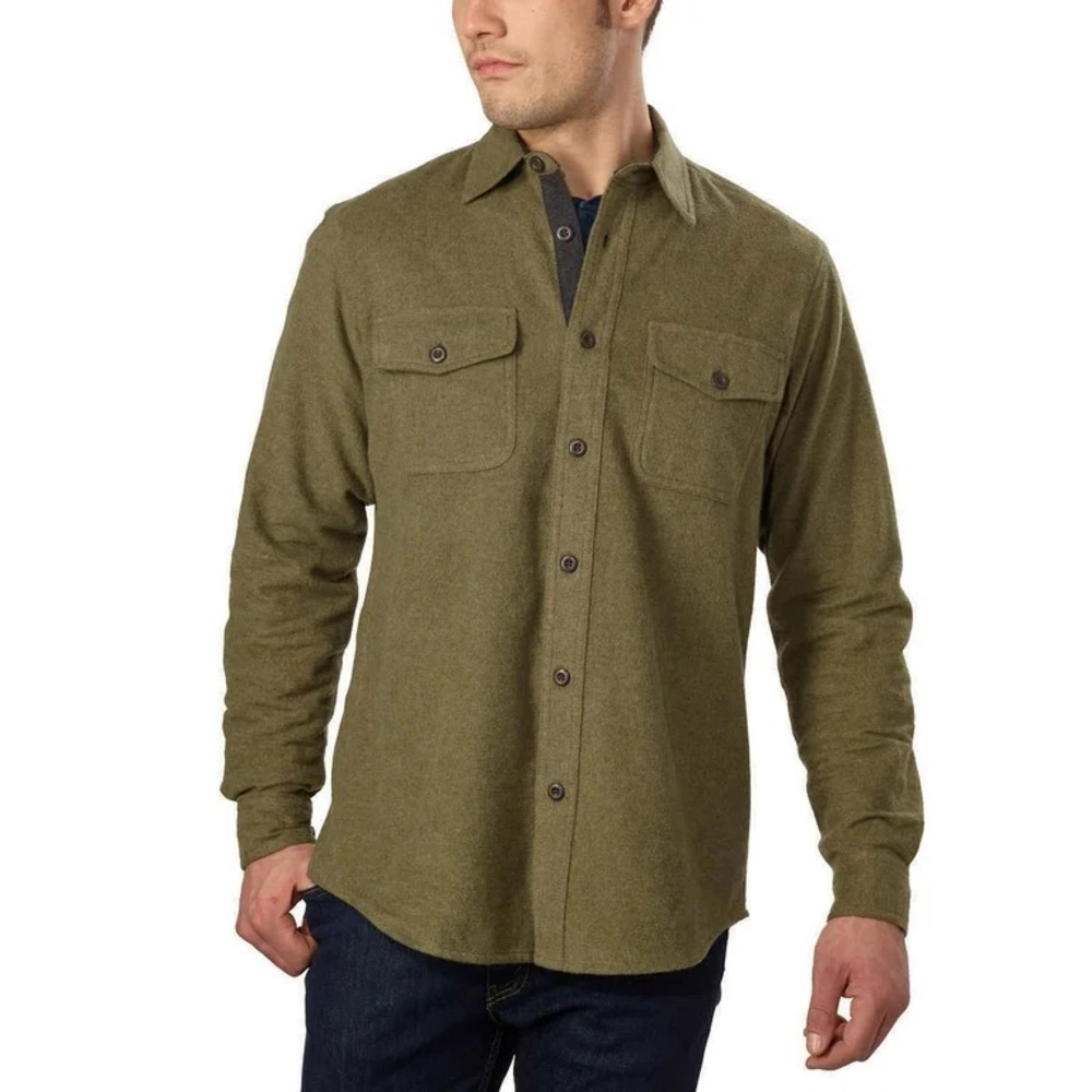 NEW Grizzly Mountain Men's XXL Long Sleeve Button Down Flannel Green Outdoor
